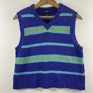 VTG The Limited Womens‎ Y2K Sweater Vest Sz M/L Preppy Academia Indie Chunky 90s